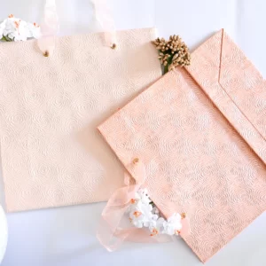 handmade embossed paper bag